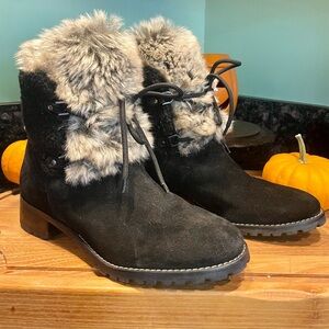 Talbots Tish Faux Fur Ankle Boots